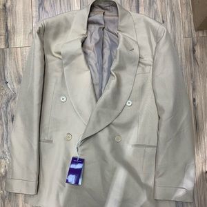Men’s BRAND NEW RALPH LAUREN Purple Label Double Breasted Silk Blazer sz 42R